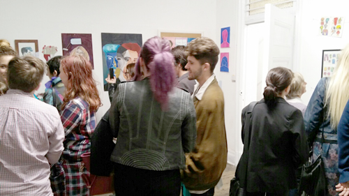 Visitors to the I Am Collective's exhibition